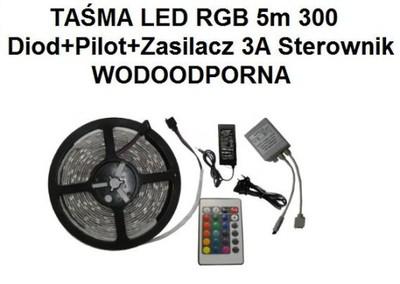 TAMA LED RGB 5m 300 Diod+Pilot WODOODPORNA